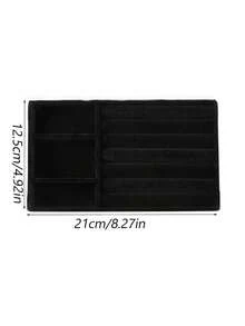 1pc, Black Velvet Ring Storage Box, Pu Leather Jewelry Box 100 Compartment Jewelry Ring Display Tray, Jewelry Storage Box With Glass Lid, Ring Storage Box, Earring Jewelry Storage Box, Dustproof Jewelry Box, Display Box, Summer Travel Storage - 100 Slots Storage Box - View 7
