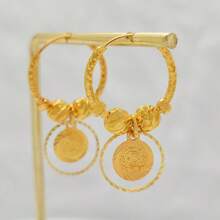 Earrings Gold Plated Small Round Earings Fashion Jewelry For Woman Gifts Hoops Pircing Gold Earrings Piercings Accesories