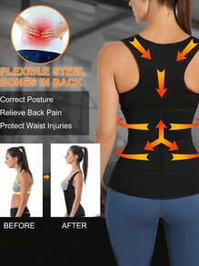1 pieza Corsé reductor de cintura con cremallera para mujer, chaqueta cinturón de la cintura