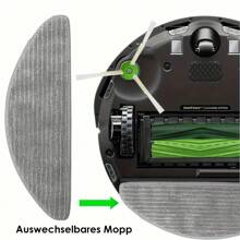 6 Packs Replacement Mop Pad Compatible With IRobot Combo I5+/ I5/ J5+/ J5 Robot Vacuum And Mop, Washable & Reusable Microfiber Cleaning Pads