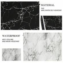 10M Marble Wall Sticker Decor Roll Wallpaper Self Adhesive Contact ...