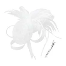 Fascinators Hat Flower Mesh Feathers Headband Derby Hat Clip Tea Party Headwear And Lace Gloves With Bows For Women, School Stuff, Gifts, Wedding - Multicolor - View 2