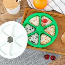 1 pieza Molde para sushi Onigiri Molde para bolas de arroz Molde de bolas de arroz triangulares Fabricante de bolas de arroz bentō Molde de sushi japonés 6 piezas Molde de sushi triangular Herramienta de procesamiento de alimentos lista para usar y fabricar manualmente para restaurante y niños