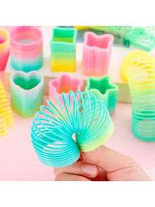 6/12/18/24/30/36/48 PCS Assorted Rainbow Coil Spring Style Set, Heart, Star, Butterfly, Round Wire Coils, Party Favors, Gift Fillers - Random Style - View 4