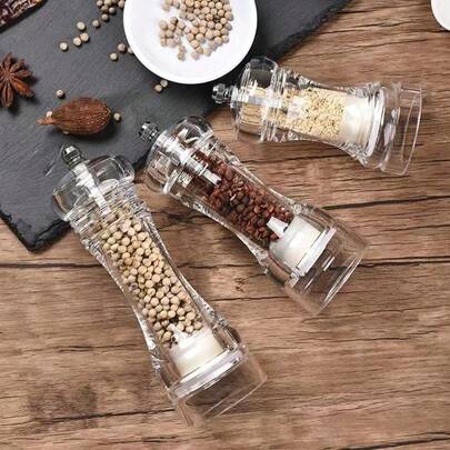 Manual Pepper Grinder, Peppercorn, Sea Salt & Spice Condiment Grinder