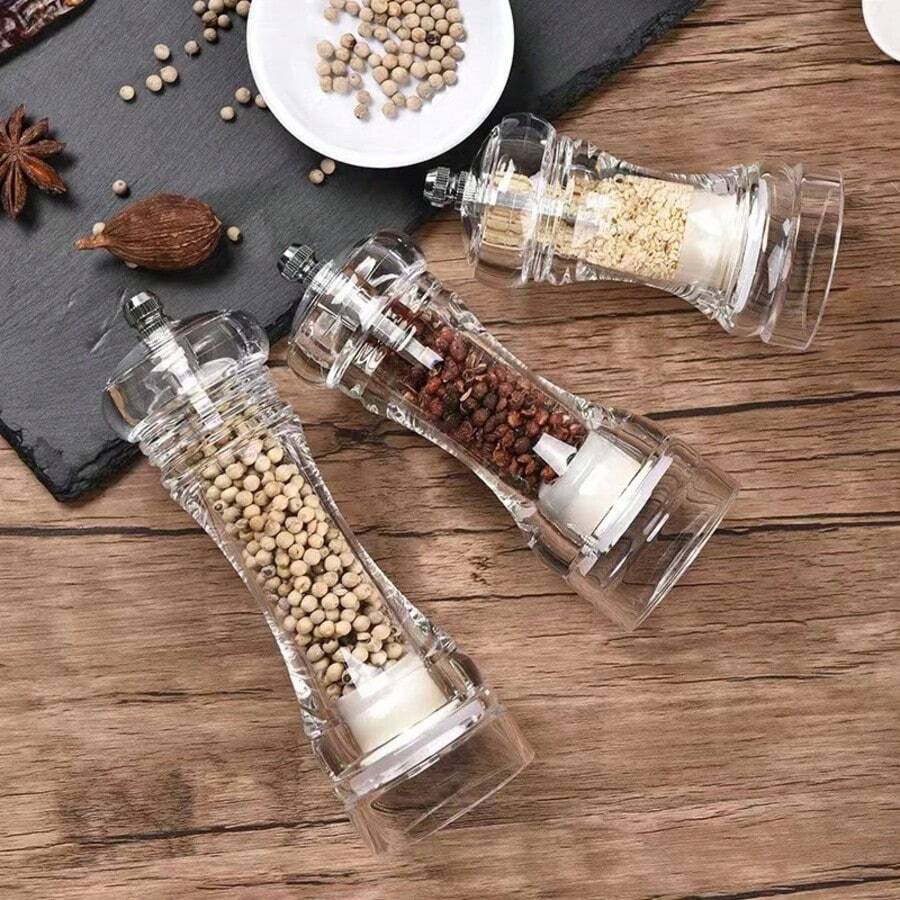 Manual Pepper Grinder, Peppercorn, Sea Salt & Spice Condiment Grinder