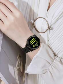 透气柔软硅胶运动表带,兼容三星 Galaxy Watch 6/5/4 40mm/44mm/5 Pro 45mm/Galaxy Active 2/Galaxy Watch 3/Watch 4 Classic 42mm/46mm/Watch 6 47mm/43mm,20mm 替换表带,男女通用,兼容华为、荣耀、佳明、Amazfit 手表表带,兼容佳明 Vivoactive 6 - 黑色 - 查看 9