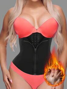 1 件女士腰部训练带，腰部修身桑拿腰带，用于健身锻炼，瘦身腹部控制腰部束腹运动腰带适合锻炼、家庭运动和散步