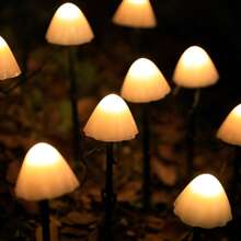 [20pcs Solar Mushroom] 20pcs Solar Mushroom Light Colorful Mushrooms, Easy To Install, Outdoor Garden With Patio Decoration, 8 Flashing Modes