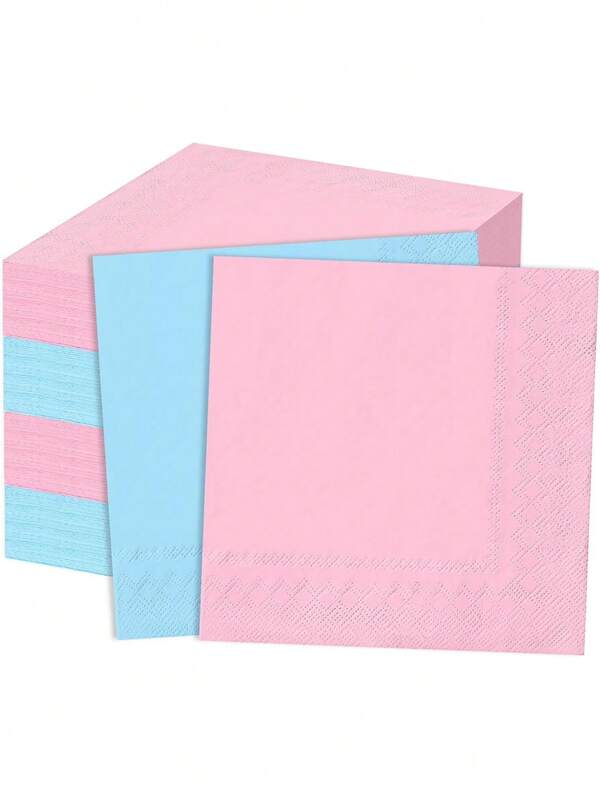 40/80/120pcs Cocktail Napkins Gender Reveal Napkins BabyShower 2 Ply Beverage Napkin Disposable Paper Napkins For Dinner Wedding Birthday Graduation Holiday Party Restaurant Bar Bridal Anniversary Event