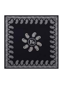 1 pezzo Foulard quadrato da donna in stile moda con stampa a motivo di anacardi, accessorio da 90 cm bello e versatile, bandana o sciarpa da collo
