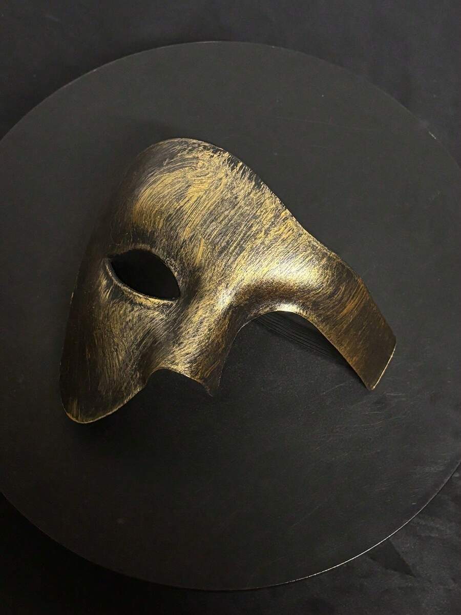 1 Buah Topeng Setengah Wajah Satu Mata Elegan untuk Kostum Phantom of the Opera, Set Topeng Pasangan Serasi untuk Pernikahan, Pesta Topeng & Pertunjukan Teater - Topeng Plastik dengan Visibilitas Satu Mata, Aksesori Kostum (Halloween, Opera) - MultiWarna - View 1