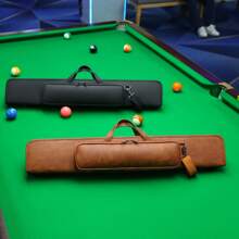 7-Position Pocket Pool Cue Box, Thickened PVC Material, Scratch-Resistant And Wear-Resistant, With Velvet Lining Inside To Protect The Cue