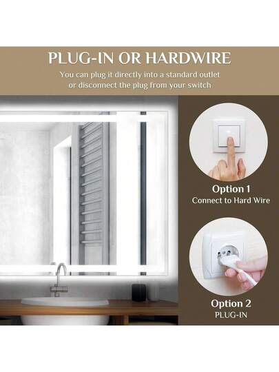 Bathroom Spiegel Lighting, LED Verlichting s, Dimmable, Tempered Glass Explosion Proof, Touch Switch, Memory Function, Fog Free, view 9