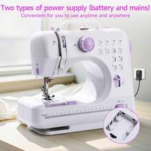 Senmeo Portable Electric Sewing Machine Pro, Lightweight Compact Easy To Use, 12 Stitches Patterns Adjustable Speed Overlock, For Parents Beginners Hobbyists, Perfect For Repair DIY Crafting - 粉紅色+可伸縮桌子 - 查看 4