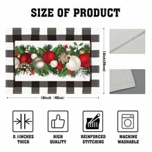 4/6 Stücke Weihnachtsbaum Tischsets, mit roten, weißen und karierten Mustern, robustes Material, geeignet für Küche, Esszimmer, Innen-/Außen Feiertagsdekoration, Thanksgiving und Weihnachten