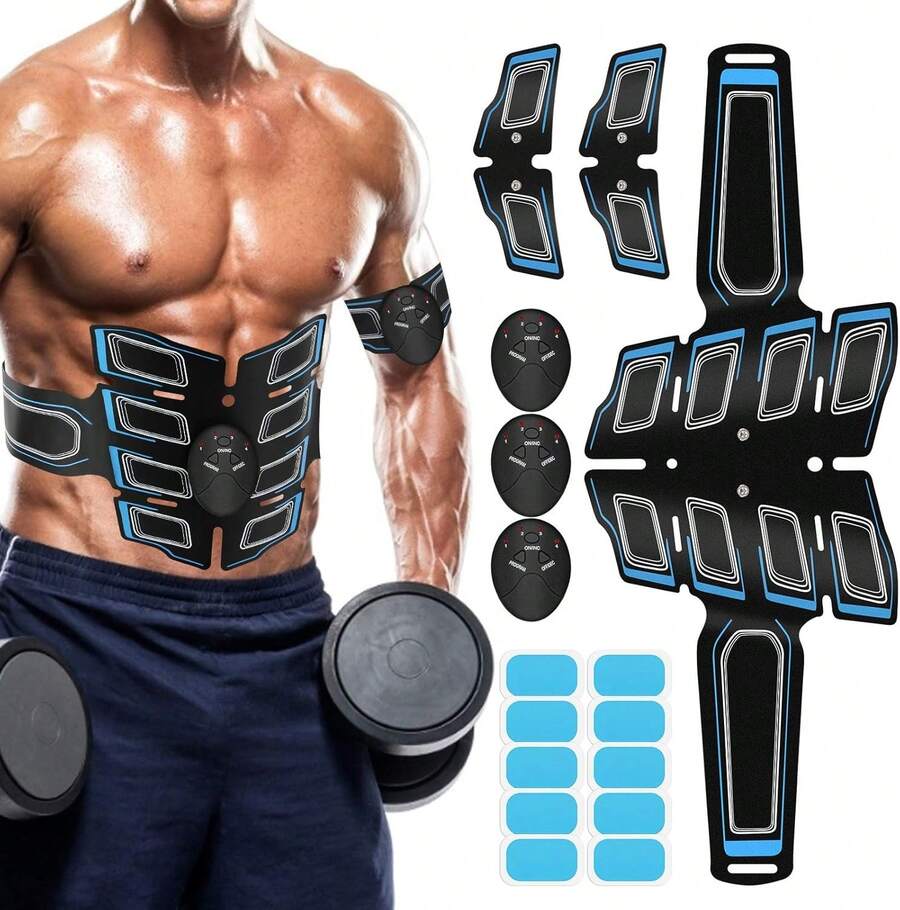 Ab Machine Waist Trainer Belt Abs Workout Equipment For Men Woman Abdomen/Arm/Leg Home Office Fitness Exercise - Multicolor - View 1