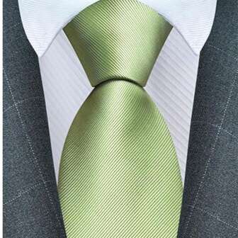 1 件男士优质手工制作 2.75 英寸 1200 针纯色领带，黄色/蓝色/紫色/浅绿色，适合办公室着装、正式、休闲、婚礼，可机洗拉链领带，父亲节的理想礼物