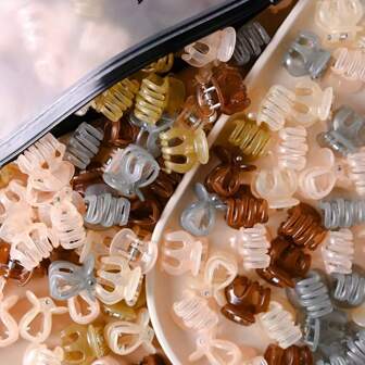 20/30 件可爱花朵发夹，中号优雅爪夹冬季发饰时尚发夹