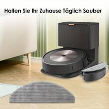 6 Packs Replacement Mop Pad Compatible With IRobot Combo I5+/ I5/ J5+/ J5 Robot Vacuum And Mop, Washable & Reusable Microfiber Cleaning Pads