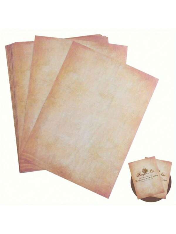 20 fogli di carta pergamena vintage - carta da lettere di stile antico per stampanti a getto d'inchiostro e laser, perfetta per scrapbooking, inviti, certificati