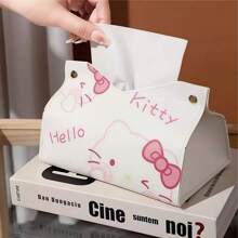 Sanrio صندوق مناديل جلدي مقاوم للماء من هالو كيتي سانريو، صندوق مناديل، حامل مناديل، حامل مناديل المائدة، صندوق مناديل المطبخ، صندوق مناديل ديكور المنزل، صندوق مناديل مقاوم للماء للحمام، ديكور العطلات، ديكور الغرفة، ديكور الزفاف، صندوق تخزين، أدوات منزلية، حفلة عائلية في العطلات