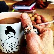 1 Stück Ring mit sich umarmenden Händen, Ring für Herren/Paar