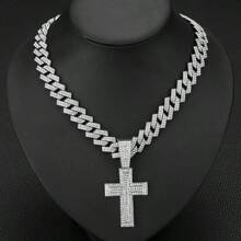 Cross Alloy Pendant Necklace,Daily Outfit, Street Party Exquisite Craftsmanship, Bold Boutique, Men's Accessories, Atmospheric Jewelry, Holiday Gifts.