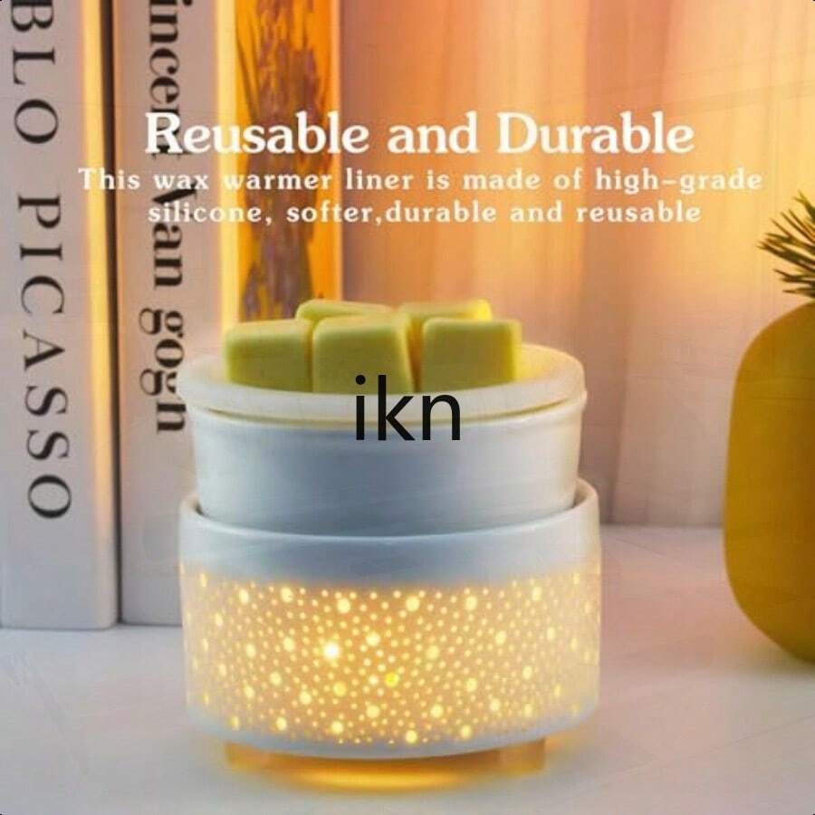 2PCS Wax Melt Warmer Liner Large Silicone Liners For Wax Warmer Candle Wax Warmer Cup Long Lasting And Reusable - as pic - View 1