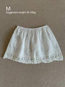 1件芭蕾舞风格蕾丝中长裙，多功能迷你裙，多层设计，可遮盖臀部和裙摆 - 彩色 - 查看 13