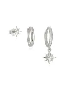 Set de 1/3 piezas de pendientes mini elegantes y de moda, pendientes de clip decorados con zirconia en forma de estrella, adecuados para festivales, vacaciones, fiestas, citas, regalos y uso diario - Multicolor - Ver 11