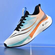 New Breathable & Durable Unisex Outdoor Sports Sneakers, Lightweight Cushioned Rebound Competitive Running Shoes For Students And Adults - Orange - View 3