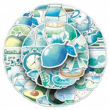 50 PEÇAS Adesivos originais de sal pintados à mão, adesivos de estética em vinil para scrapbooking, diário, laptop, para-choque, skate, garrafa d'água, computador, telefone, desenhos animados, capacete de segurança, carros, adesivos e decalques, material escolar, de volta às aulas