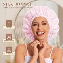 Gorro de ducha reutilizable y ajustable de doble capa impermeable, grande para todo tipo de cabello, para el spa y el baño de niñas, suave para el cabello largo de las mujeres