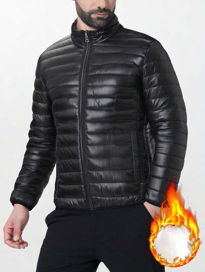 男士纯色轻便立领夹克，休闲户外旅行骑行健身运动外套