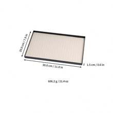 1 pieza Bandeja de moda, organizador de almacenamiento rectangular para baño, disponible en negro o blanco, adecuado para tocador, entrada, joyas, velas, cosméticos, mesa de la sala de estar, decoración de hotel