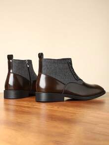 زوج من بوت تشيلسي العليا الرجالية، صناعة يدوية بطراز بريطاني أنيق، بوت كاجوال جديدة بنعل ناعم (قياس أكبر)