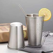 1/4 Pieces Of 16 Ounce Stainless Steel Pint Cups4PCS 16oz Stainless Steel Pint Cup, Healthy Unbreakable And Stackable, Metal Drinking Glasses, Durable, Reusable, Party, Outdoor, Hiking, Camping, Picnic, Stackable Cup For Beer Juice Soda, Summer Winter Drinkware, Home Decor, Room Decor ﻿ - Multicolor - View 7