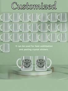 6/3/2/1 件 11 盎司高定制玻璃杯，硼硅酸盐玻璃杯 - 用于热升华的空白杯，水晶贴纸，DIY 礼品，生日和情人节礼物，带礼盒包装 - 多色 - 查看 3