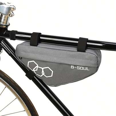 1pc MTB & Road Bicycle Triangle Frame Bag, Portable Bike Front Tube Pouch, Cycling Equipment Tool Bag