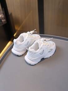 Baskets basses décontractées pour enfants, chaussures de sport à la mode confortables de couleur unie, convenant aux activités extérieures, à l'école, aux fêtes, pour toutes les saisons