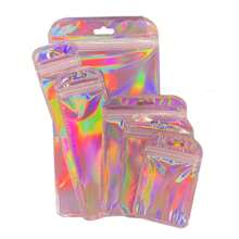 100pc Gift Bags, Gradient Color Polyester Film Bags, OPP Plastic Bags, Translucent Pink Plastic Bags, Suitable For Jewelry Storage Accessories, Cosmetics, Party Gifts, Small Business Packaging Zipper Bags. Multi-Size Multi-Color, Durable, Odor Proof And Zipper Design.