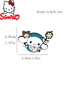 Sanrio 4 peças, broche de gaivota mágico de Halloween, distintivo japonês HelloKitty, broche de desenho animado fofo, acessórios de decoração, mochila de broche de esmalte fofo para escola