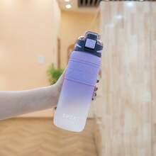 1pc 26oz/32oz Transparent/Frosted Plastic Water Bottle With Lid & Handle, Leak-Proof, Suitable For Students, Outdoor Sports, Travel, Gifts For Various Occasions - Multicolor - View 17