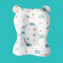 1 件可爱卡通图案儿童浴盆座垫、小熊漂浮浴垫、婴儿浴盆垫、哺乳可折叠支撑垫垫枕，配有可调节肩带、防滑垫、配有支撑网，适用于标准婴儿浴盆，是送给男孩和女孩的圣诞节和万圣节礼物的理想礼物。 - 查看 2