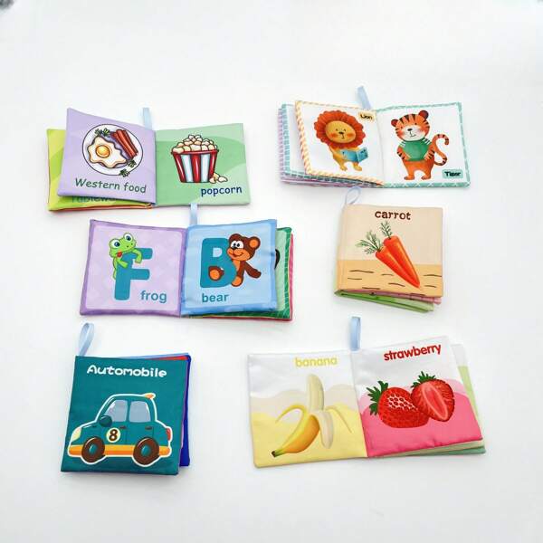 Tear-Resistant Cloth Baby Books, Early Education Teething Toys, Cognitive Developmental Toys For 0-1 Year Old Infants