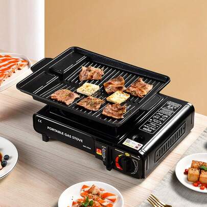 Classic 1-Burner Butane Stove Portable Camping Stove With Carry Case & Push-Button Starter Includes Precise Temperature Control Of Power For Camping Tailgating & More