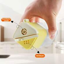 Frasco de sal de vidrio, tarro sellado a prueba de humedad de doble uso para condimentos, recipiente recargable con tapa a presión adecuado para camping y uso doméstico