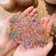 1000 piezas Scrunchies con estilo Y2K de lunares, lazos elásticos de tamaño mini, accesorios elegantes, versátiles, lindos y de moda para uso diario, casual, fiesta, viajes, adecuados para peinados, lavado de cara y baño, maquillaje, combinación de ropa, sujetadores de coleta, bandas elásticas para el cabello, diademas