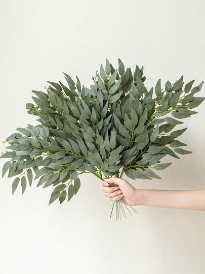 1/4/8/16/32 Pcs Italian Ruscus Greenery Stems, 27.6 Inch Artificial Green Leaf Wreath, Artificial Flower Garland Hanging Bouquet, Suitable For Wedding Arch Floral Filler, Tabletop Decor, Home Decor, Roses, Decorative Roses, Boho Style, Party & Holiday Decor, Bedroom Decor Accessories, Valentine's Day Decor Gift, Roses, Mother's Day, Spring Decor